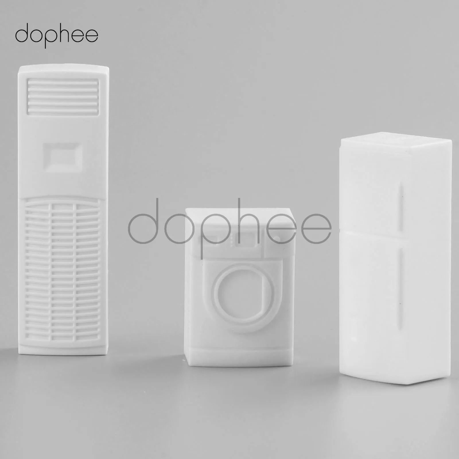 Dophee 10 комплектов белая пластиковая модель стиральной машины + холодильника