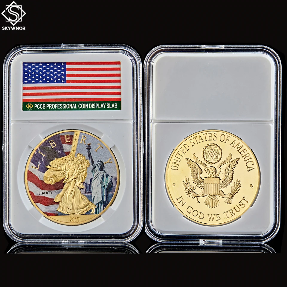 

Статуя Свободы США, капитал Вашингтон, Dc, Большая печать США, вызов, коллекционные монеты