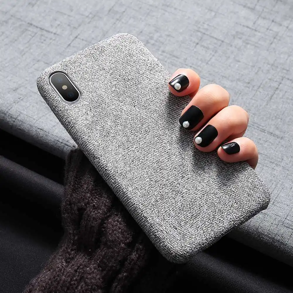 KISSCASE тканевый чехол с рисунком для iPhone 6 6s 7 8 Plus ультра тонкие Чехлы X XS Max XR