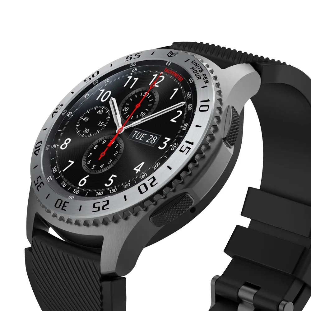 Ободок кольцо стиль для samsung Galaxy Watch 46 мм клейкая крышка против царапин Нержавеющая сталь защита аксессуары для шестерни S3