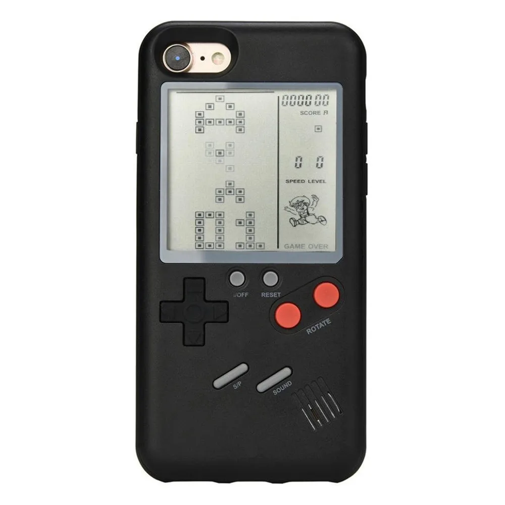 Ретро Gameboy тетрис чехол для телефона Iphone6/6s/7/8 Plus играть игровой консоли крышка
