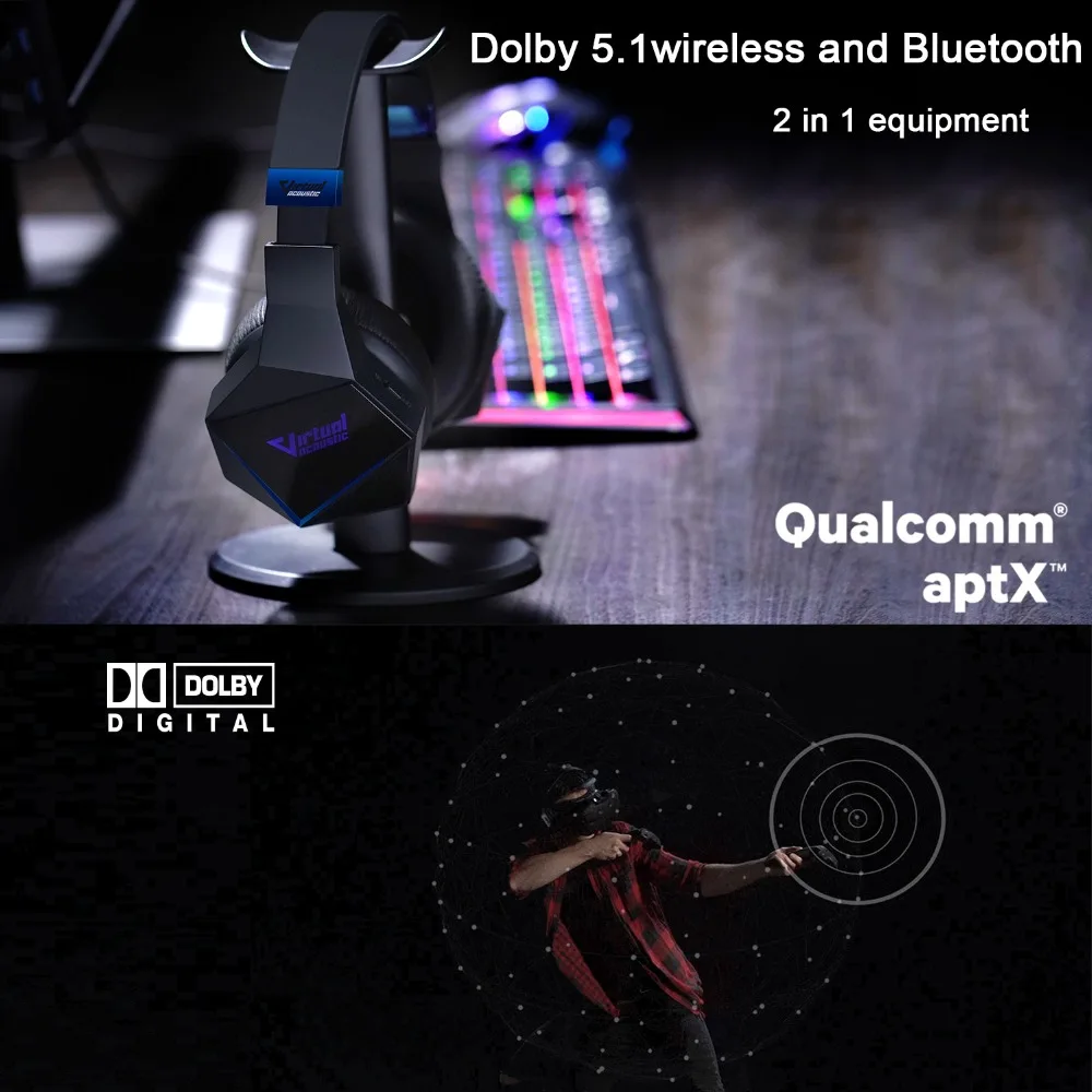 Оптовая продажа ELFMIC цифровые беспроводные наушники над ухом Hi-Fi стерео Dolby