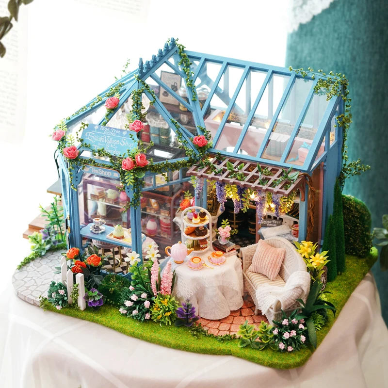 

Кукольный домик, Миниатюрный Кукольный дом, 3D миниатюрный дом, коробка для комнаты, театр, игрушки для детей, креативный Цветочный дом