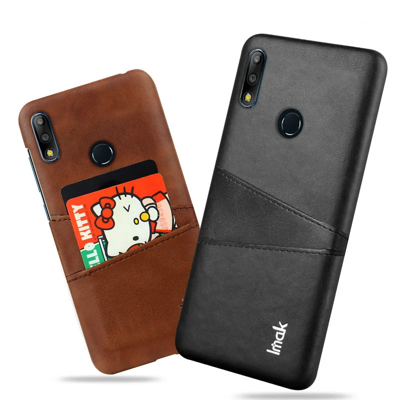 Imak деловой Кожаный Чехол Для Zenfone Max Pro M2 ZB631KL PC жесткая задняя крышка для Asus