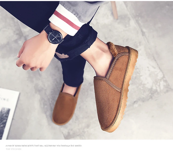 Winter Hot Sale Warm Men Cotton Slippers Shoes Big Size 36-45 Winter Wrapped Heel Home Slippers Men With Fur Mans footwear