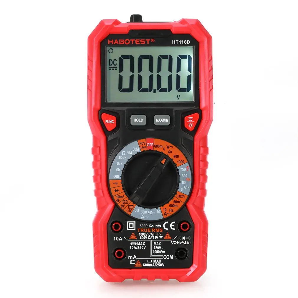 Цифровой мультиметр HT118A HT118C HT118D зуммер с подсветкой переменный ток амперметр