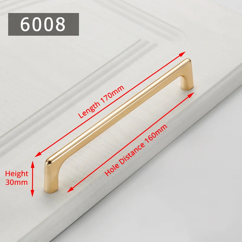 Handle-6008-160BG KAK цинковый сплав жемчужина золотая для шкафа ручки кухни дверные ручки дверь для ящика шкафа Ручка шкафа ручки для мебельного Оборудования - Цвет: Handle-6008-160BG