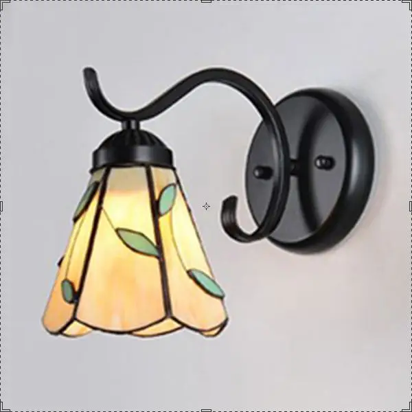Lampshade15cm WOERFU, современный Средиземноморский настенный светильник, 110 В, 220 В, 8 вариантов, светодиодный настенный светильник, Проходная лестница, ретро настенный светильник, бра, кронштейн, светильник - Цвет абажура: Lampshade15cm
