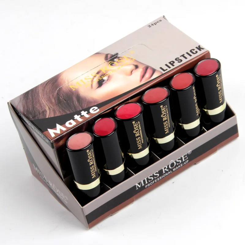 

24PCS/LOT Sexy Red Lip Matte Velvet Lipstick Pencil Cosmetic LongLasting Lip Tint Pigment Makeup Nude Lipstick Matte Lipgloss