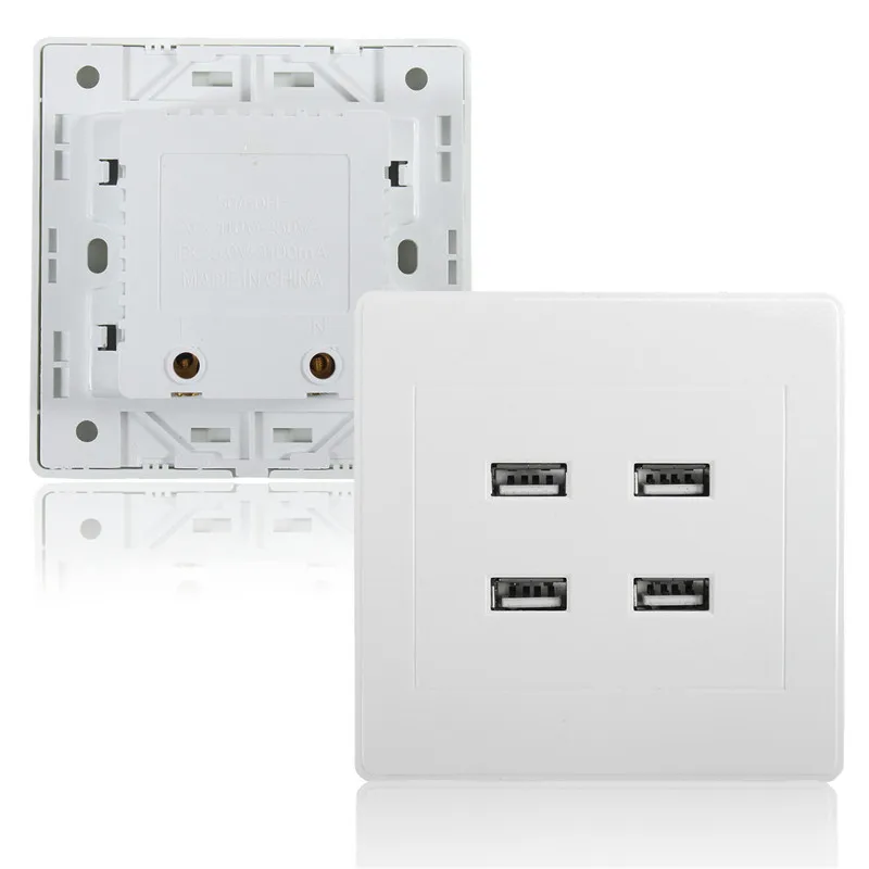 Настенное зарядное устройство с 4 USB портами 5 В 3 1 А|electric wall charger dock|usb switchplug adapter |