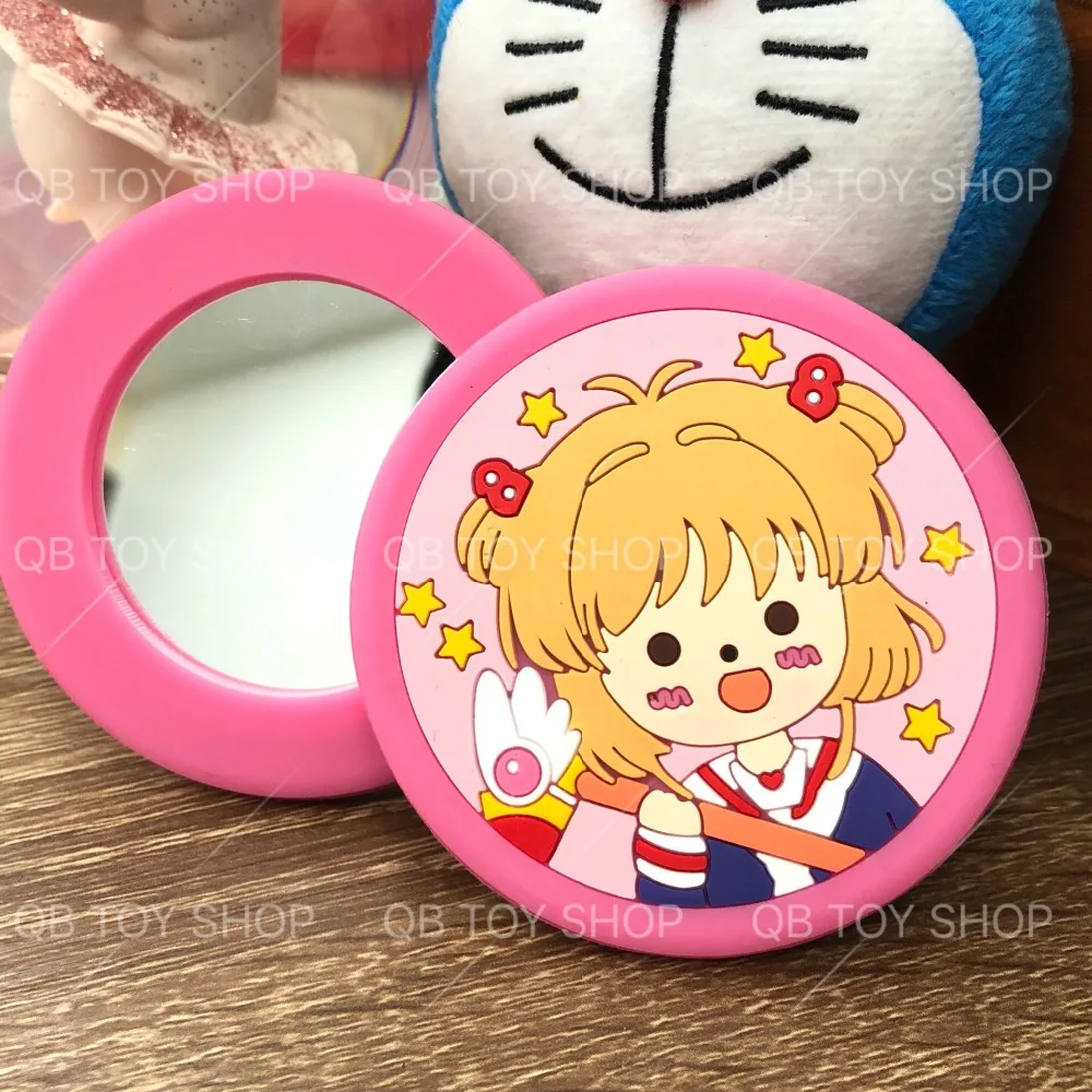 INS милый розовый цвет девушка Q version аниме мультфильм Cardcaptor Сакура круглое зеркало