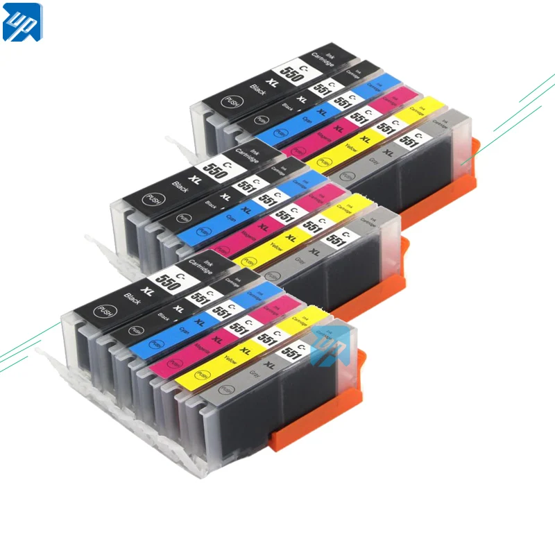 Tri-Цвет Pgi550 PGI-550 совместимый чернильный картридж для принтера Canon MG6350 MG7150 MG7550 IP8750 принтер PGI 550 CLI 551 GY полный чернил - Цвет: Tri-Цвет