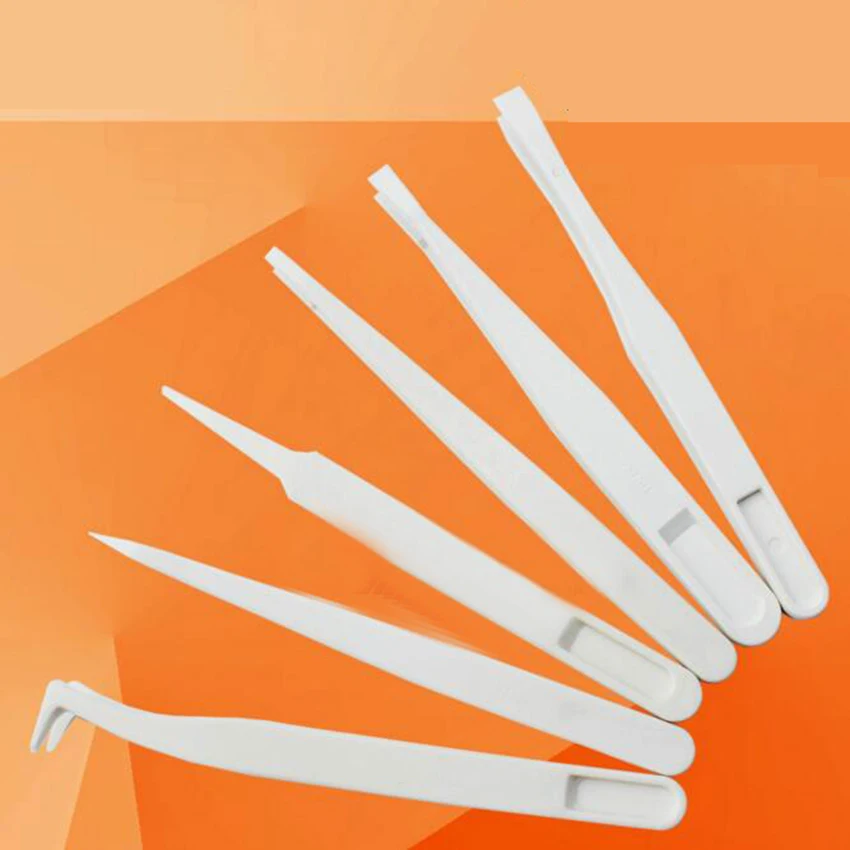 1PC Multifunction New plastic Portable Straight Bend Anti-static Tweezer Heat Resistant Repair Tool Pointed flat elbow head | Инструменты