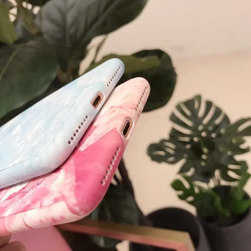 FTAIDKJ 360 градусов Полная защита тела мрамор камень жесткий чехол для iphone 8 iPhone X 6S 6 7