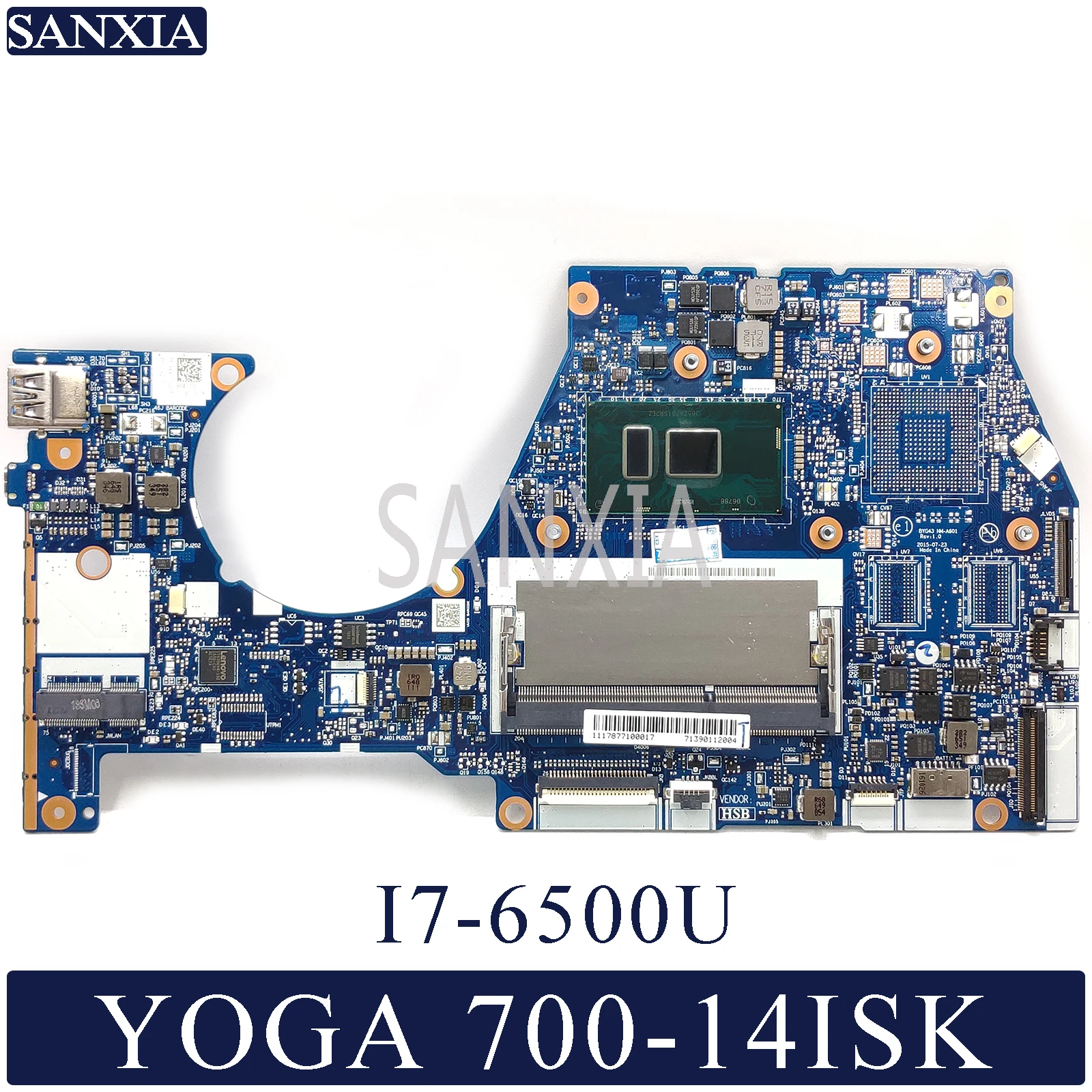 

KEFU BYG43 NM-A601 Laptop motherboard for Lenovo YOGA 700-14ISK original mainboard I7-6500U