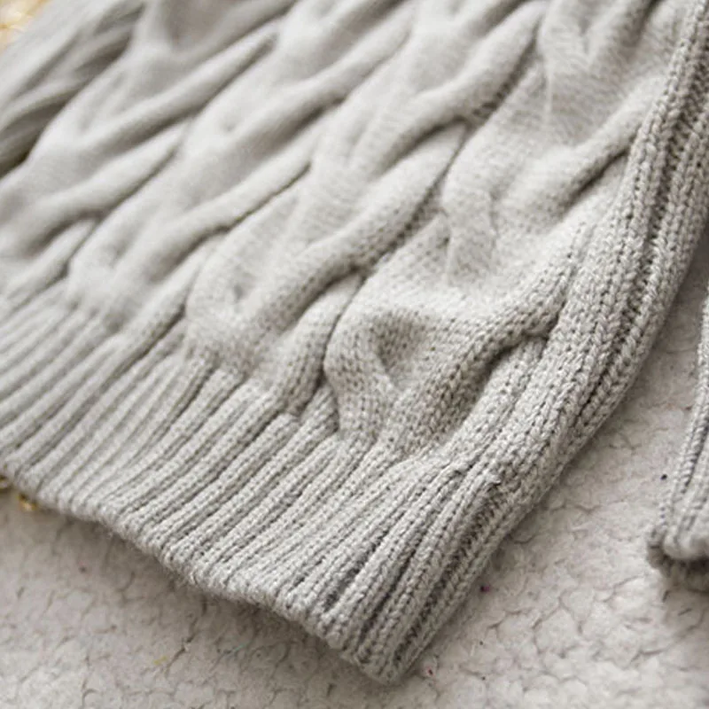 Детский свитер для маленьких мальчиков с высоким воротником девочек из хлопка