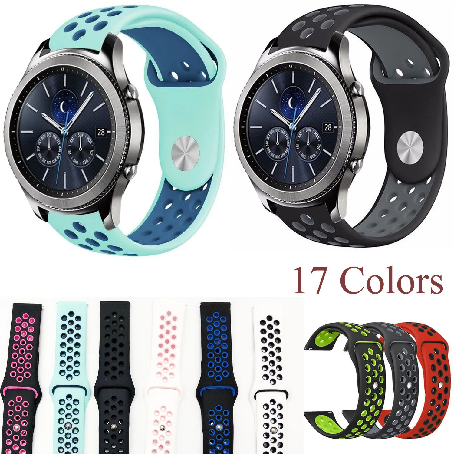 Силиконовый спортивный ремешок для браслета Xiaomi HUAMI Amazfit 2 Stratos/Amazfit 2/Samsung Gear S3/ZTE