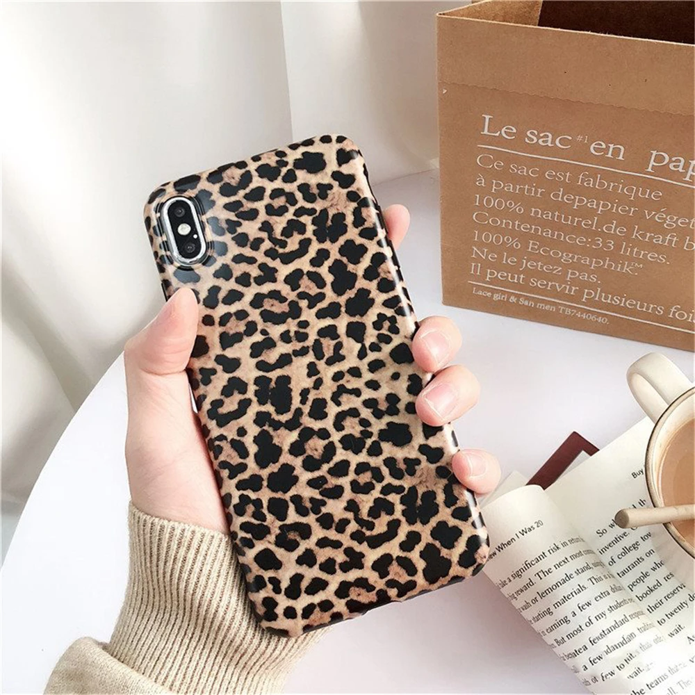 Модный чехол для телефона с леопардовым принтом iPhone XS Max XR X 6 S 8 7 plus роскошный