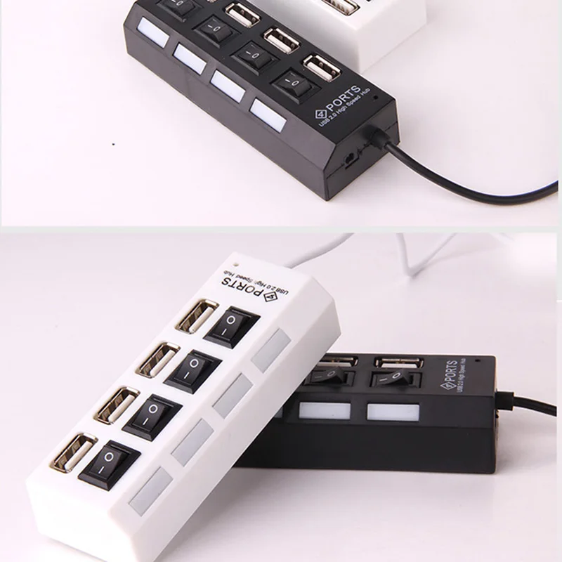 Высокоскоростной usb-разветвитель с 4 портами USB 2 0 светодиодный разветвитель