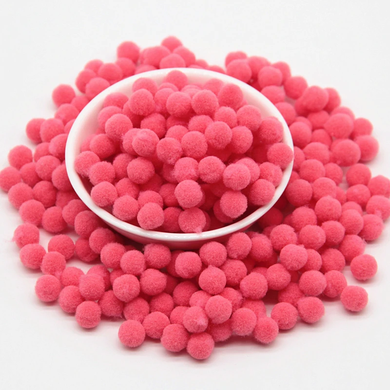 06Watermelon Red 8 мм DIY помпон 480 шт. мягкие разноцветные помпоны вечерние помпоны для свадьбы пушистые Помпоны для украшения шаров ручной работы аксессуары для шитья на ткани 20 г - Цвет: 06Watermelon Red