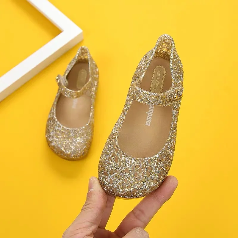 Оригинальная обувь с кристаллами Melissa Campana новая детская отверстиями из