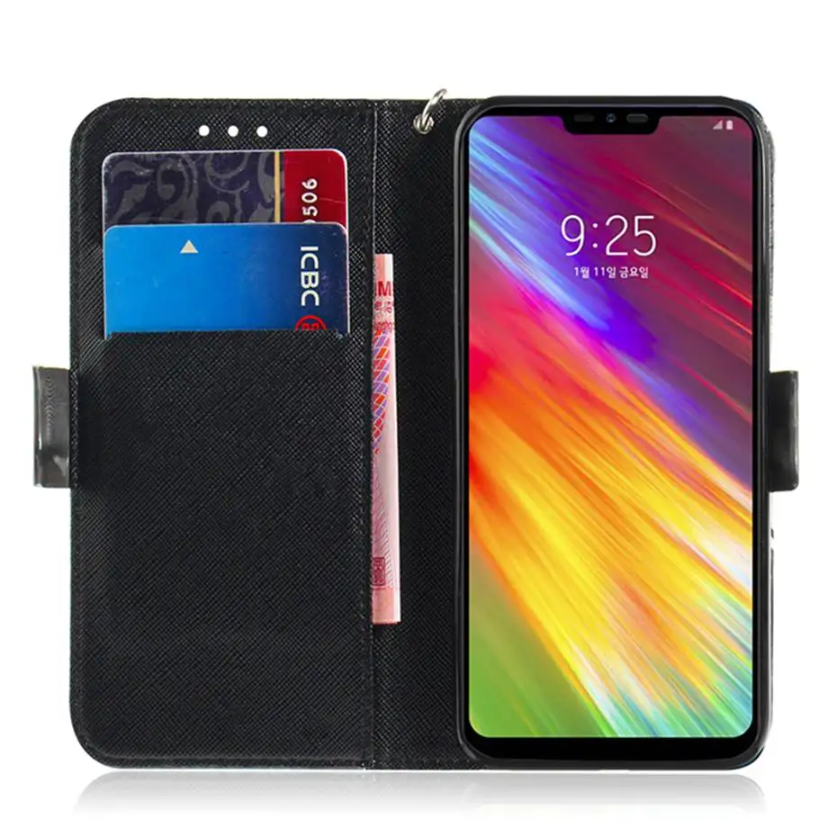 Кожаный флип чехол с 3D видением для LG Stylo 5 кошелек рисунком Fundas Capa держателем