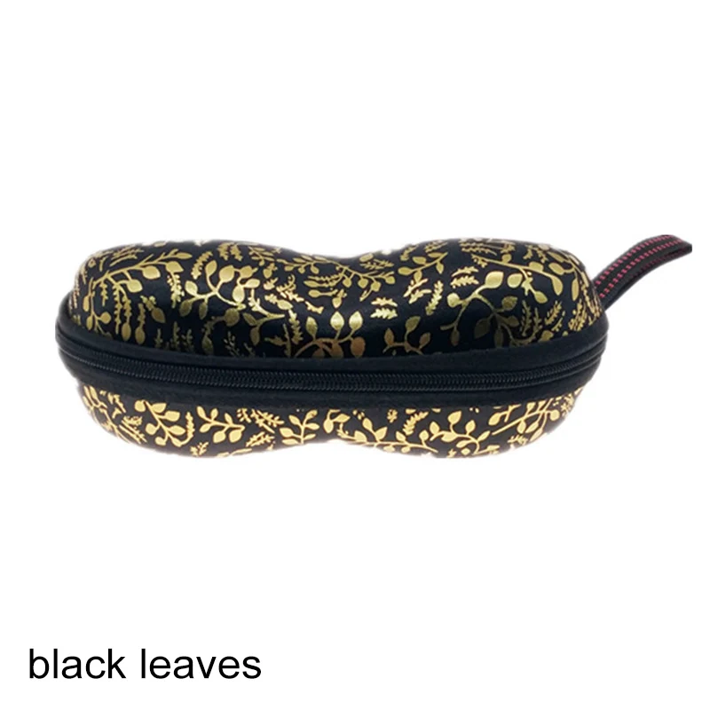 black leaves Поляризационные специальные солнцезащитные очки чехол для женщин и мужчин высокого качества Eva с молнией красочные очки коробка для хранения Коробка Чехол - Цвет: black leaves