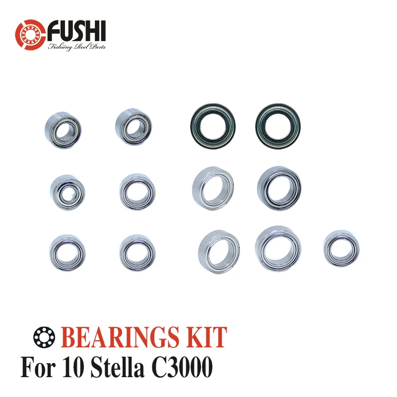 

Fishing Reel Stainless Steel Ball Bearings Kit For Shimano 10 Stella C3000 / 02432 Spinning reels Bearing Kits