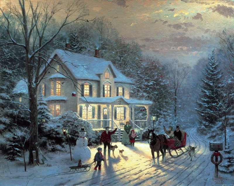 romantic winter DIY картина маслом по номерам на холсте картины акриловые пейзажные картины для гостиной стены колориг по номерам зима P-0023 - Цвет: romantic winter
