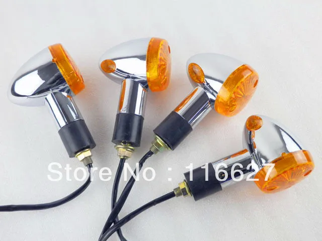 4 x 2&quot Chrome Bullet Big Turn Signal indicator for Suzuki Boulevard Chopper Cruiser freeshipping |