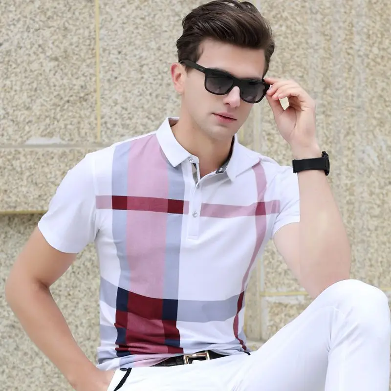 Men Polo Shirt Slim Fit Short Sleeve Clothing Brand Business &amp Casual Summer Mens Shirts MST001 | Мужская одежда