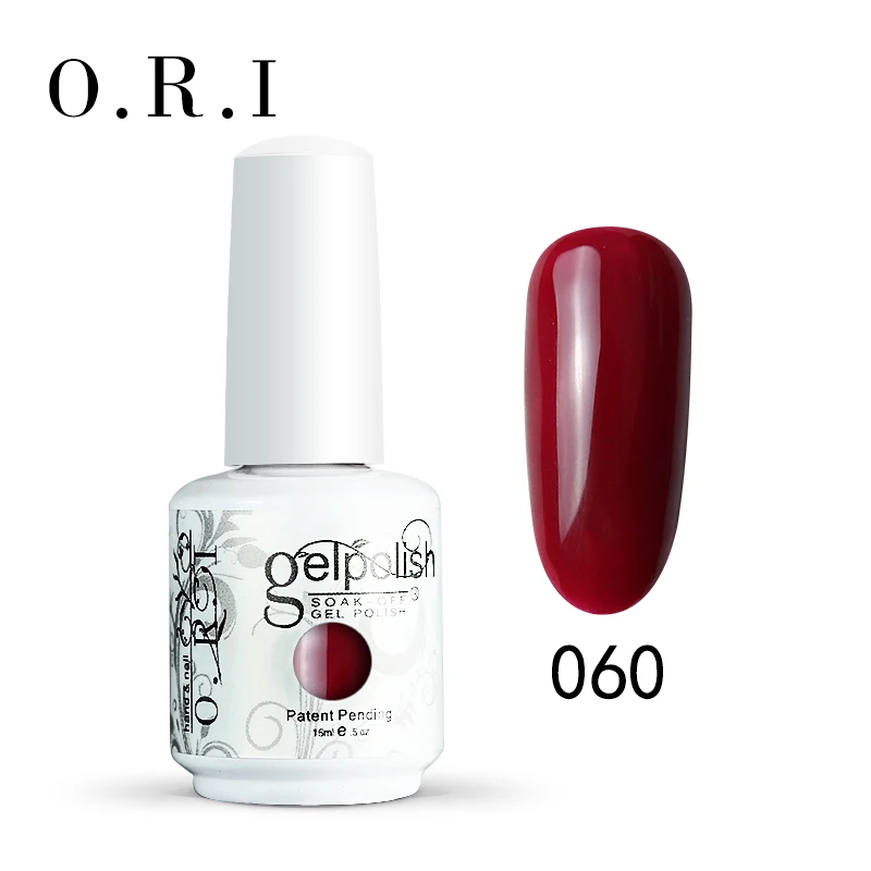 ORI цветной гель для ногтей гель для дизайна УФ/светодиодный лаковое гелевое покрытие для ногтей замочить от 15 мл лак Сушилка для ногтей - Цвет: 060