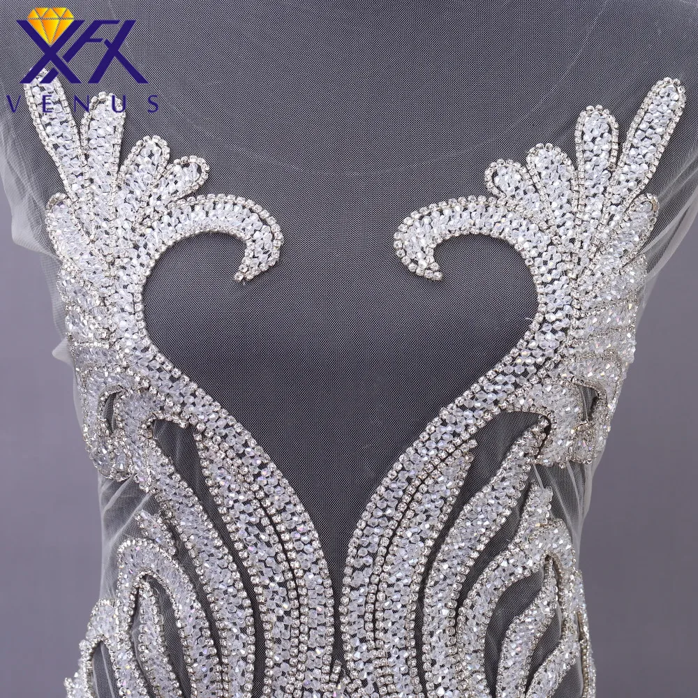 XFX VENUS 1 PC Beading sewing model rhinestone applique beaded beads patches for wedding dress evening gown show coustume | Дом и сад