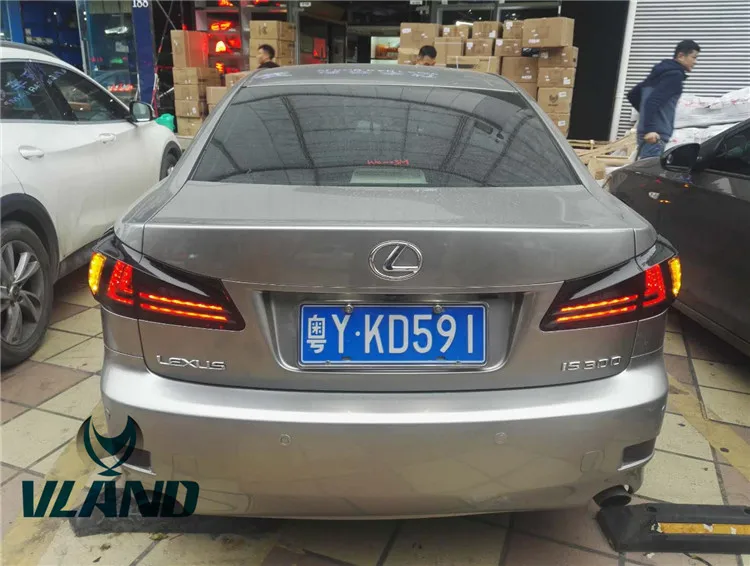 VLAND завод для Lexus IS 250 IS300 головная лампа/задний фонарь в сборе 2006 2007 2008 2009 2010 2012 полный светодиодный+ бледный и штепсельная вилка