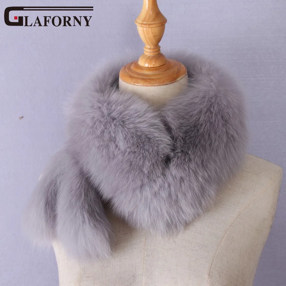 Glaforny 2017 Новый шарф из натурального Лисьего меха модные меховые накидки с 2