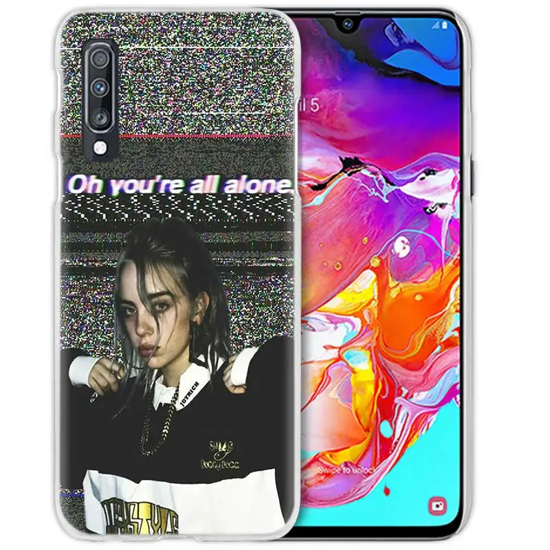 Billie Eilish музыка певица чехол для samsung Galaxy M40 A50 A80 A70 A60 A40 A30 A20e A10 J4 J6 плюс J8 жесткий чехол из ПК для телефона