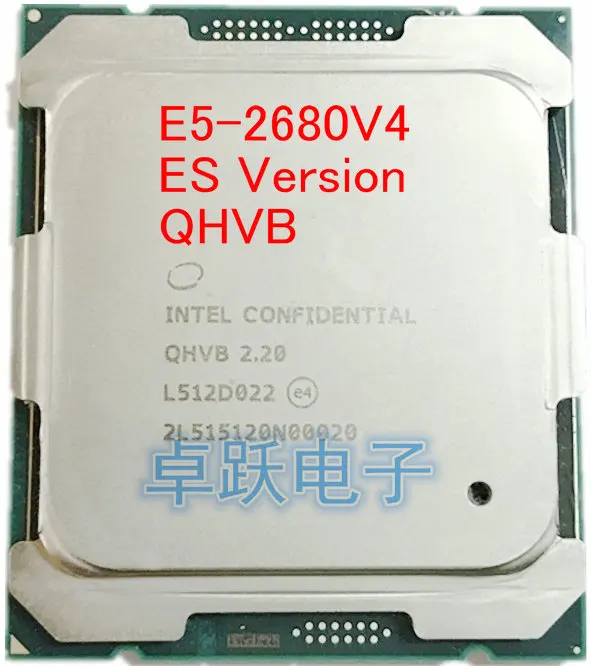 Оригинальный процессор Intel Xeon E5 2680V4 QHVB 2 20 ГГц (макс. 8 ГГц) 14 ядер 35 м нм Φ V4 120