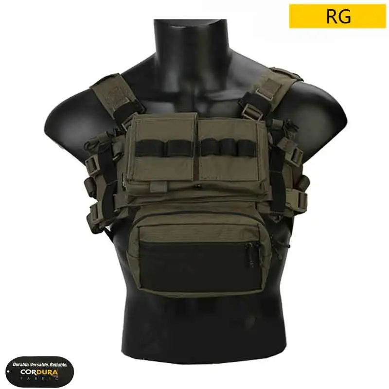 RG EMERSONGEAR, тактическая нагрудная установка, микро бои, Chissis MK3, нагрудная установка, для страйкбола, для охоты, боевой жилет с 5,56, маг, сумка, Мультикам - Цвет: RG