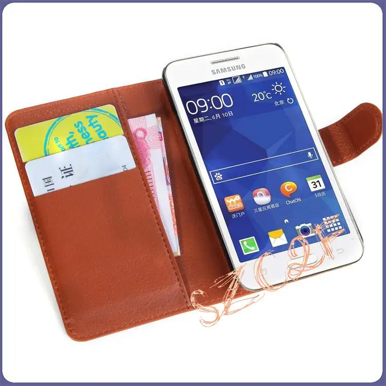 Роскошный Ретро Кожаный чехол для samsung Galaxy Core 2 SM G355H SM-G355H Core2 G355 откидной Чехол чехол с держателем карты подставка Duos