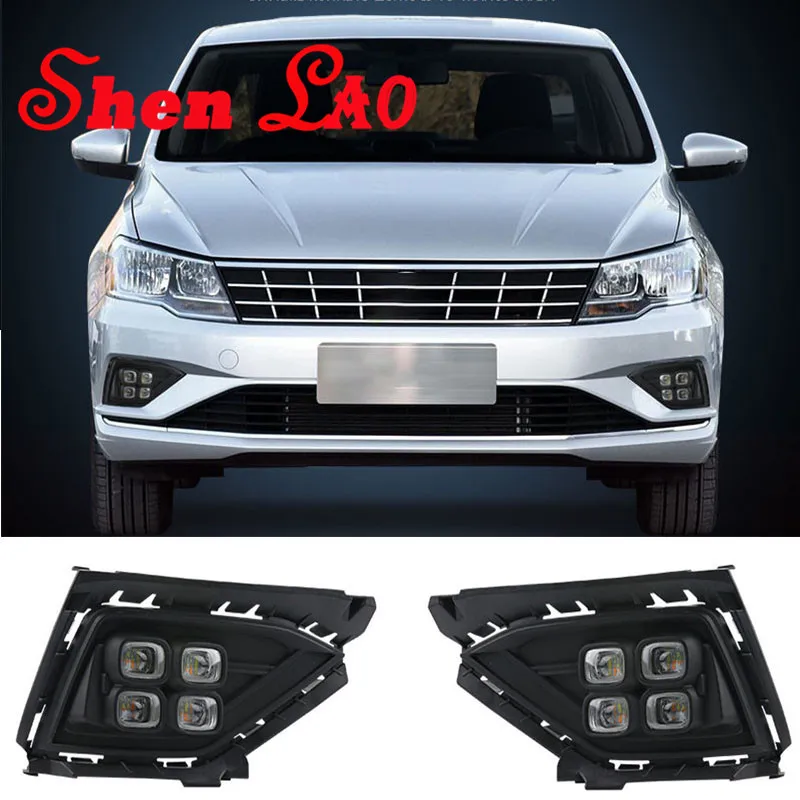 ShenLao для Volkswagen VW Jetta 2016 2017 поворотные сигнальные огни светодиодный DRL дневные