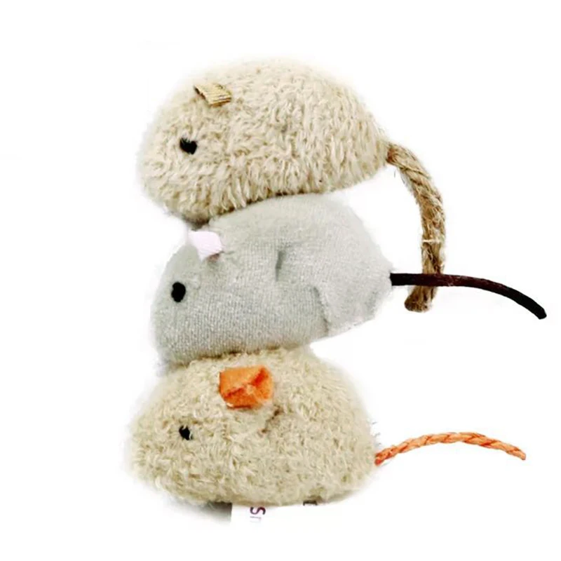 3 шт./компл. кошка укуса упорная игрушка плюшевая имитация мыши прятки игра