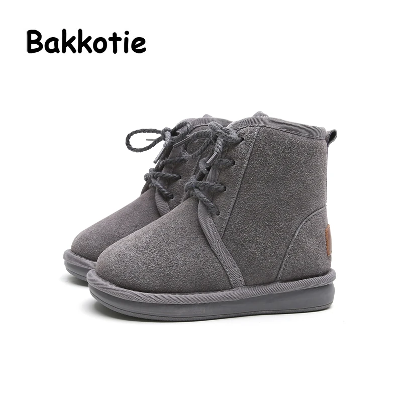 Bakkotie Новинка 2017 года ребенок мода Теплые зимние ботинки плюшевые для маленьких