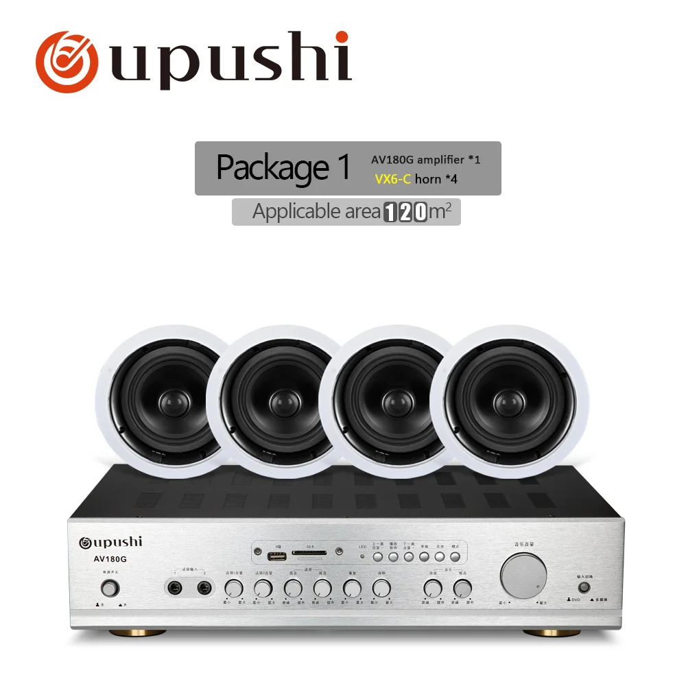 package 1 Bluetooth динамик домашний усилитель аудио 8ohm в потолочном громкоговорителе для системы домашнего кинотеатра с USB, sd-картой, FM - Цвет: package 1