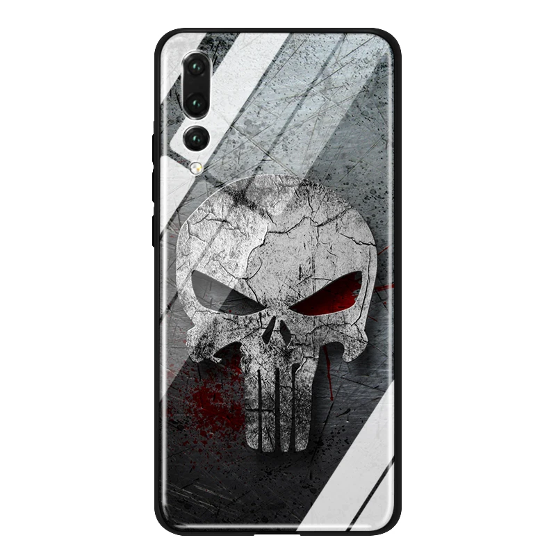 YIMAOC Marvel Каратель стеклянный чехол для huawei Honor mate 7A 8X9 P10 20 30 Y6 Y9 P smart lite Pro - Цвет: TG2