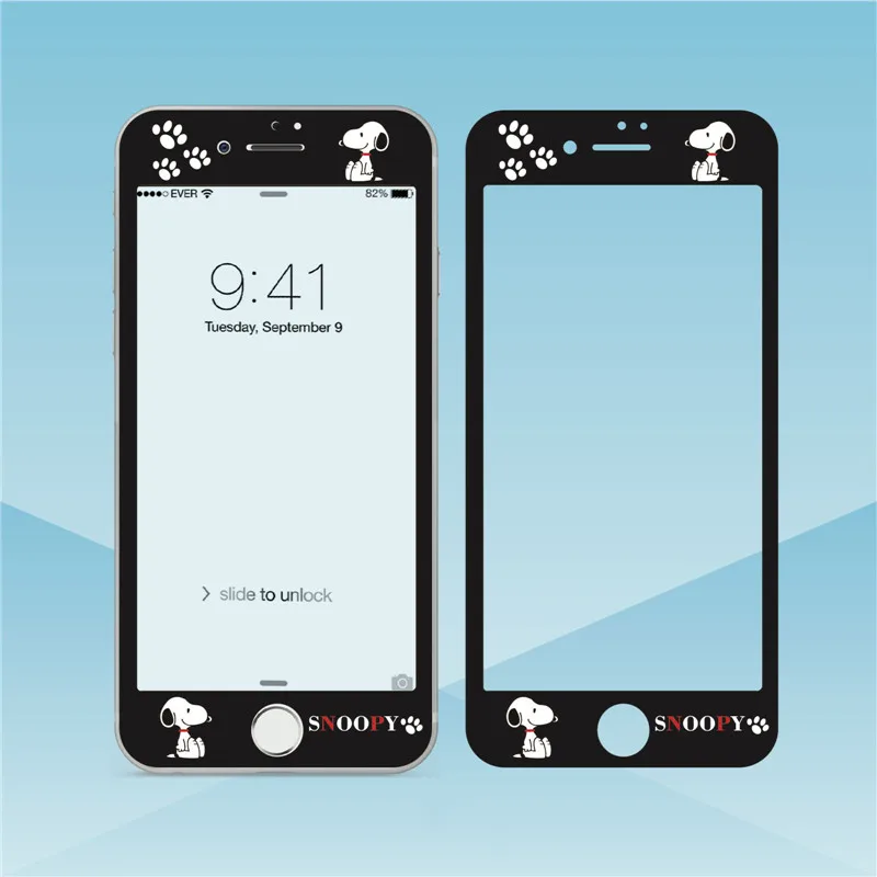 Мультяшное закаленное стекло для iPhone 6 6s 6plus 3D мягкая защитная пленка экрана 7 8 plus