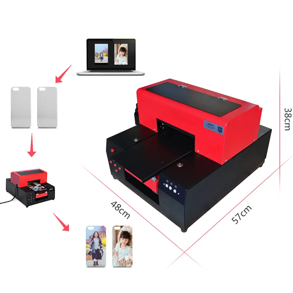 Glass Metal UV Printer A4 size with smart sensor LED Flatbed for Phone Case leather RIP software | Компьютеры и офис