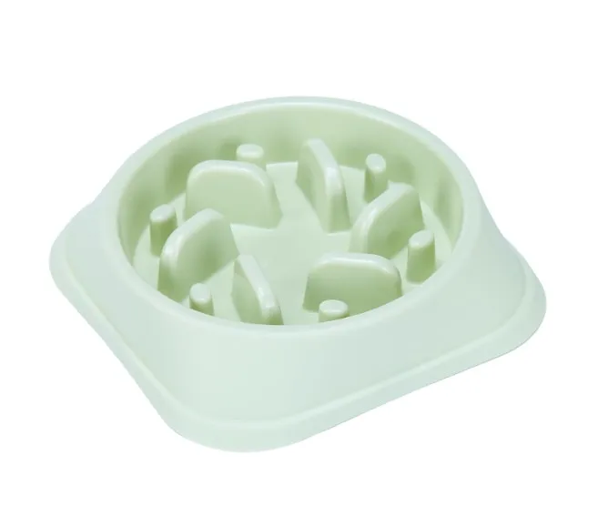 Food Bowl Feeding Feeder Puzzle Slow Digestion Anti-Mite Safety Pet Dog Cat Quality Feeder Bowl Pet Accessories Supplies - Цвет: Style 2  green