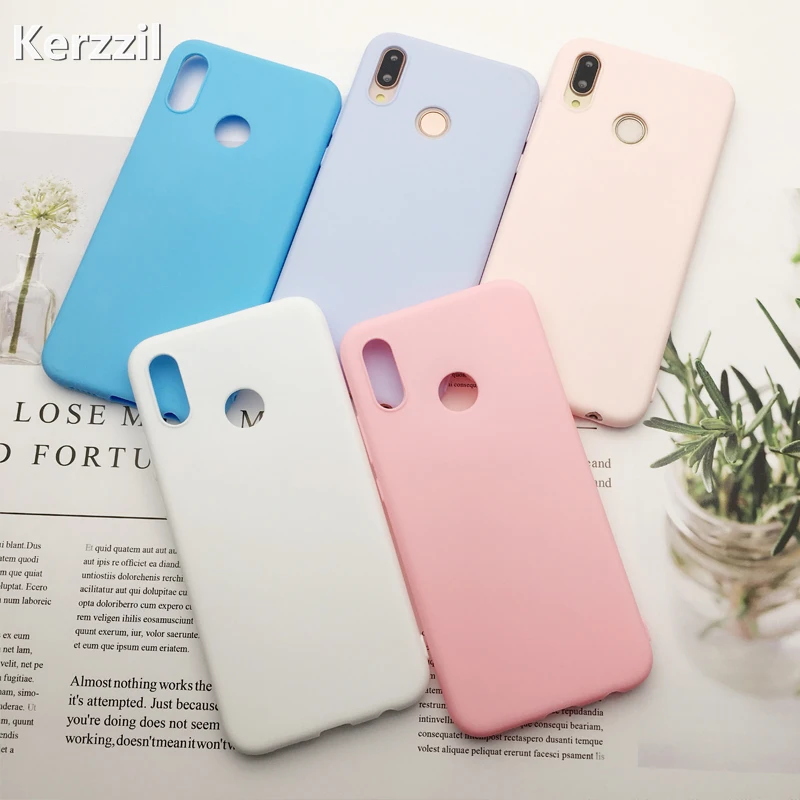 Матовый мягкий чехол из ТПУ карамельных цветов для Huawei Y6 Y9 Y5 Prime 2018 P20 P9 P10 Mate 10 Lite