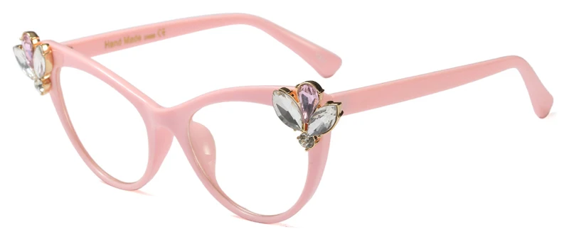 pink frame Kachawoo роскошные женские очки со стразами и кошкой украшения сексуальные красивые женские очки подарочные товары для дам - Цвет оправы: pink frame