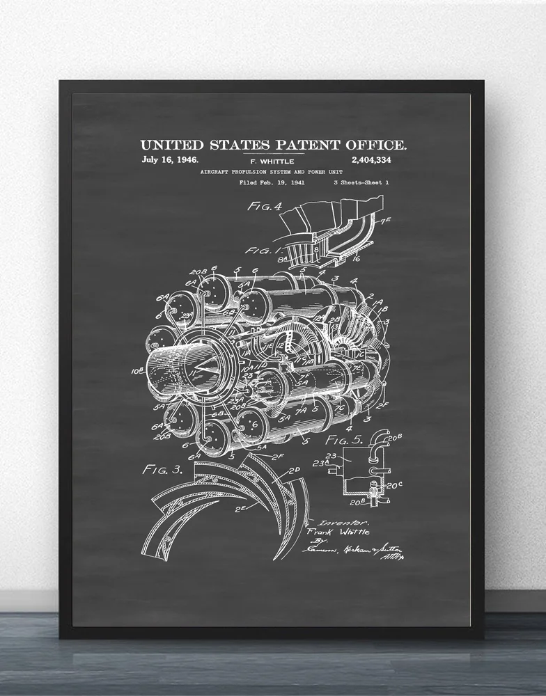 Самолёт тяговой патент схема настенное Искусство Краска Настенный декор холст